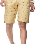 Men's Fish Printed Cotton Shorts