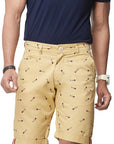 Men's Fish Printed Cotton Shorts