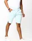 Men's Swan Print Cotton Shorts