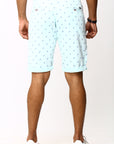 Men's Swan Print Cotton Shorts