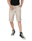 Men's Beige Linen Cotton Shorts