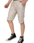 Men's Beige Linen Cotton Shorts