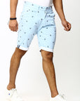 Men's Sky Stripe Printed Cotton Shorts