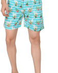 Men's Sky Blue Stripe Print Boxer Shorts