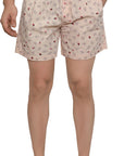 Men's Orange Bow Print Boxer Shorts