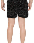 Men's Black Matchstick Print Boxer Shorts