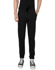 Men's Black Elasticted Track Pants With Drawstring