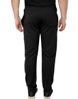 Men's Black Elasticted Track Pants With Drawstring