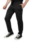 Men's Charcoal Elasticted Track Pants With Drawstring