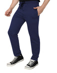 Men's Indigo Elasticted Track Pants With Drawstring