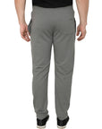 Men's Grey Elasticted Track Pants With Drawstring