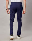 Men's Navy Track Pant with Right Side Print