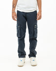 Mens Heavy Twill Navy Overdyed Cargo Pant