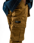 Mens Heavy Twill Khaki Cargo Pant