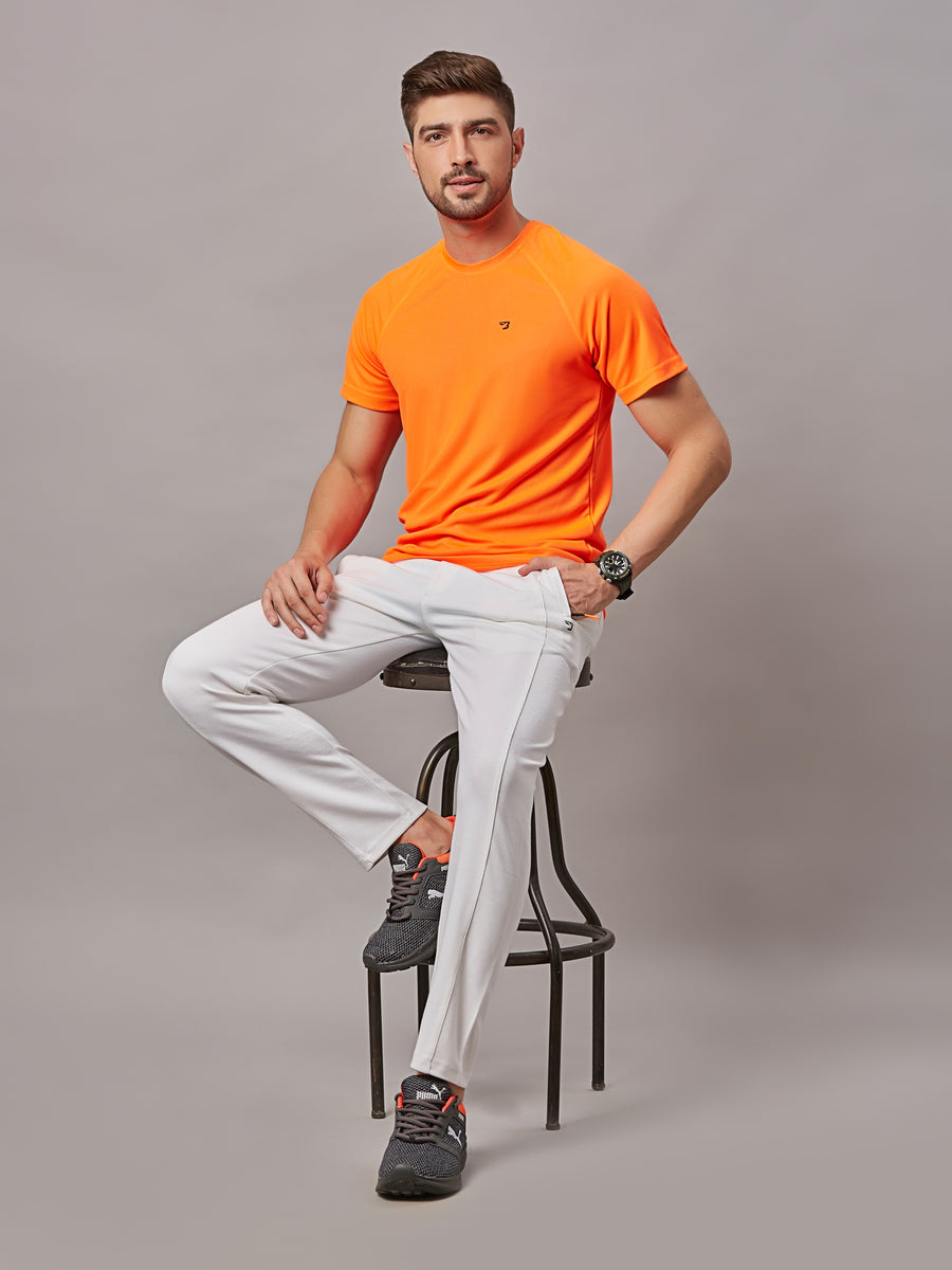 Men's Orange Sports T-Shirt