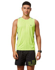 Men's Neon Yellow Sleeveless Sports T-Shirt