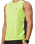 Men's Neon Yellow Sleeveless Sports T-Shirt