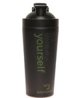 Black Believe Stainless Steel Shaker Bottle with Spring Ball