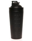 Black Believe Stainless Steel Shaker Bottle with Spring Ball