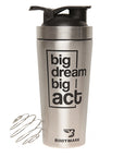 Silver Dream Stainless Steel Shaker Bottle with Spring Ball