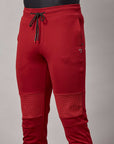 Men's Maroon Solid Track Pant