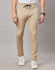 Men's Khaki Track Pant with Side Print