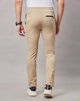 Men's Khaki Track Pant with Side Print