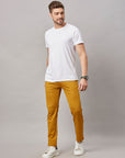 Men's Mustard Track Pant with Side Print