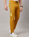 Men's Mustard Track Pant with Side Print