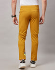 Men's Mustard Track Pant with Side Print