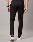 Men's Black Track Pant with Right Side Print