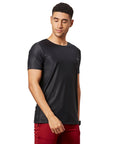 Men's Black Stitch Less T-Shirt