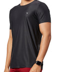 Men's Black Stitch Less T-Shirt