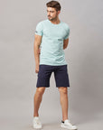 Men's Aqua Stitch Less T-Shirt