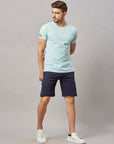 Men's Aqua Stitch Less T-Shirt