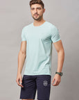 Men's Aqua Stitch Less T-Shirt