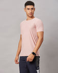 Men's Pink Stitch Less T-Shirt