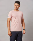 Men's Pink Stitch Less T-Shirt