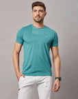 Men's Sea Green Basic Sports T-Shirt