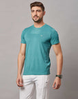 Men's Sea Green Basic Sports T-Shirt