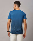 Men's Navy Sports T-Shirt Double Shade