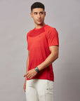 Men's Red Sports T-Shirt Double Shade