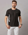 Men's Black Sports T-Shirt Fancy Style