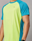 Men's Neon Green Sports T-Shirt with Two Colors