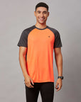 Men's Orange Sports T-Shirt with Two Colors