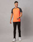 Men's Orange Sports T-Shirt with Two Colors