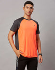 Men's Orange Sports T-Shirt with Two Colors