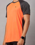 Men's Orange Sports T-Shirt with Two Colors