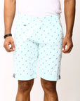 Men's Swan Print Cotton Shorts