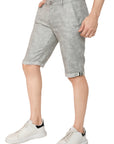 Men's Grey Linen Cotton Shorts